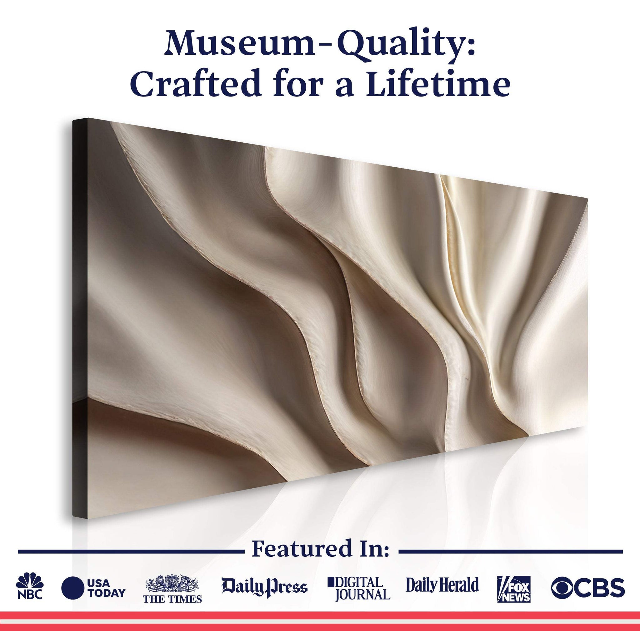 Beige Minimalist Wall Art V - Tailored Canvases - Flyclothing LLC