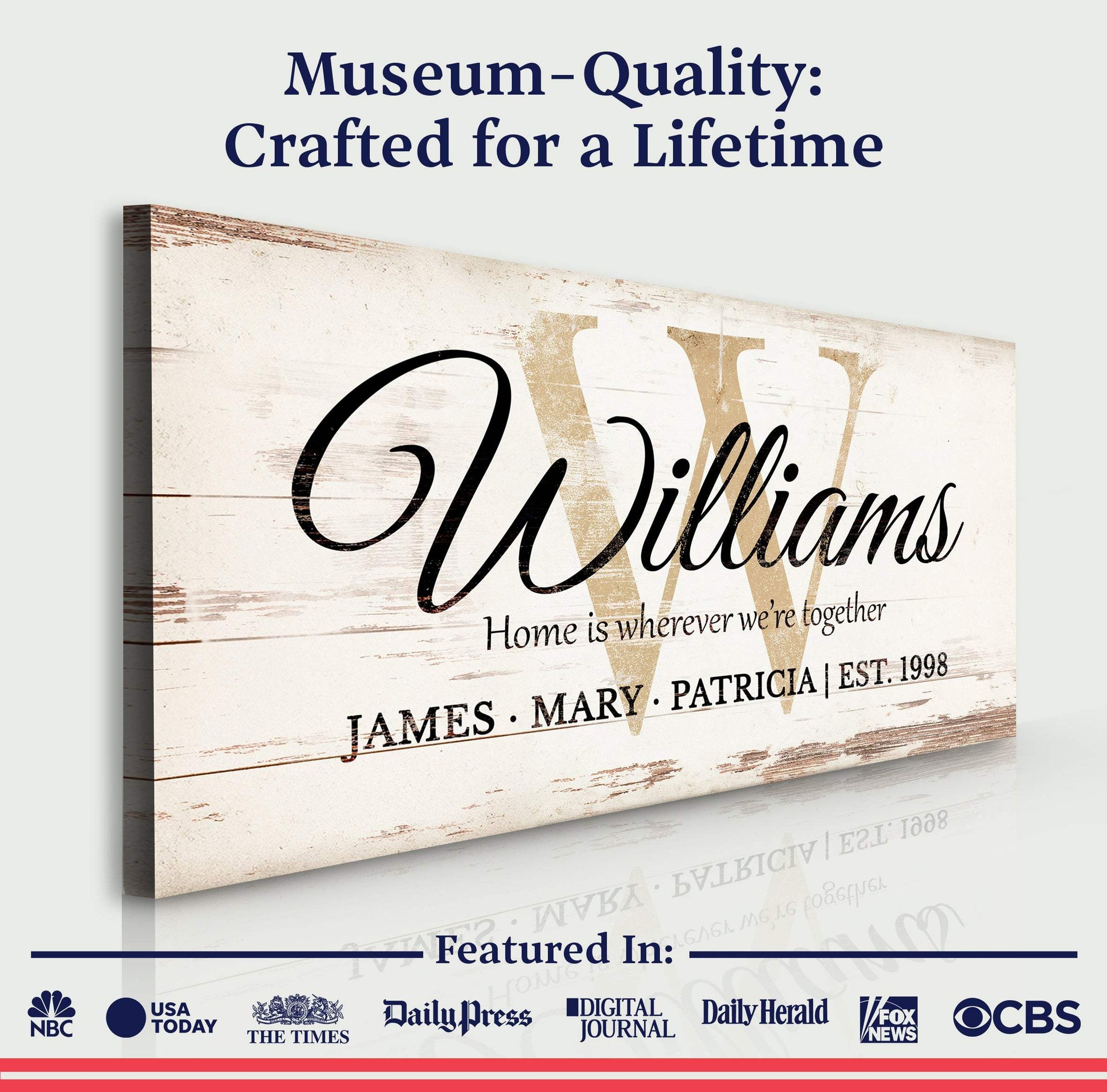 Personalized Family Sign XI - Tailored Canvases - Flyclothing LLC