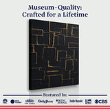 Contemporary Black and Gold Wall Art - Tailored Canvases - Flyclothing LLC