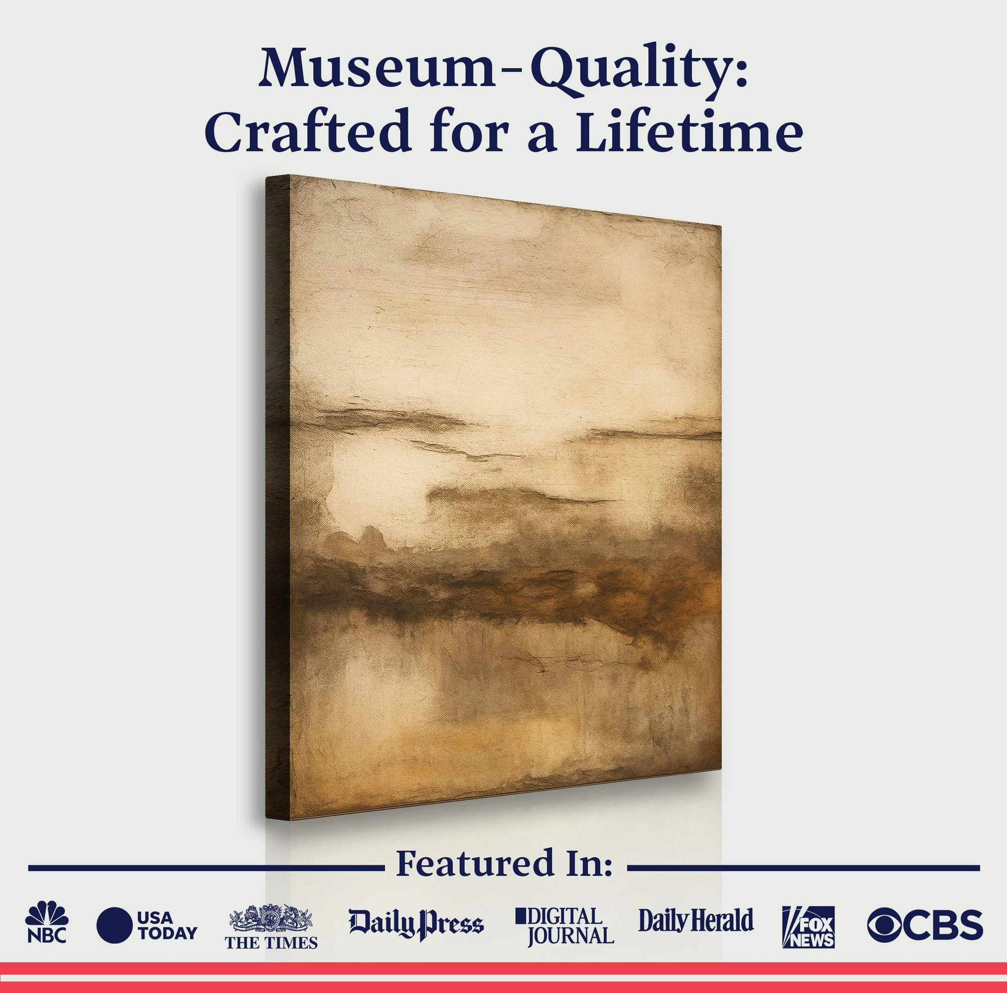 Neutral Abstract Wall Art - Tailored Canvases - Flyclothing LLC