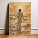 Jesus Christ Walking On Water Faith Wall Art VI - Tailored Canvases - Flyclothing LLC