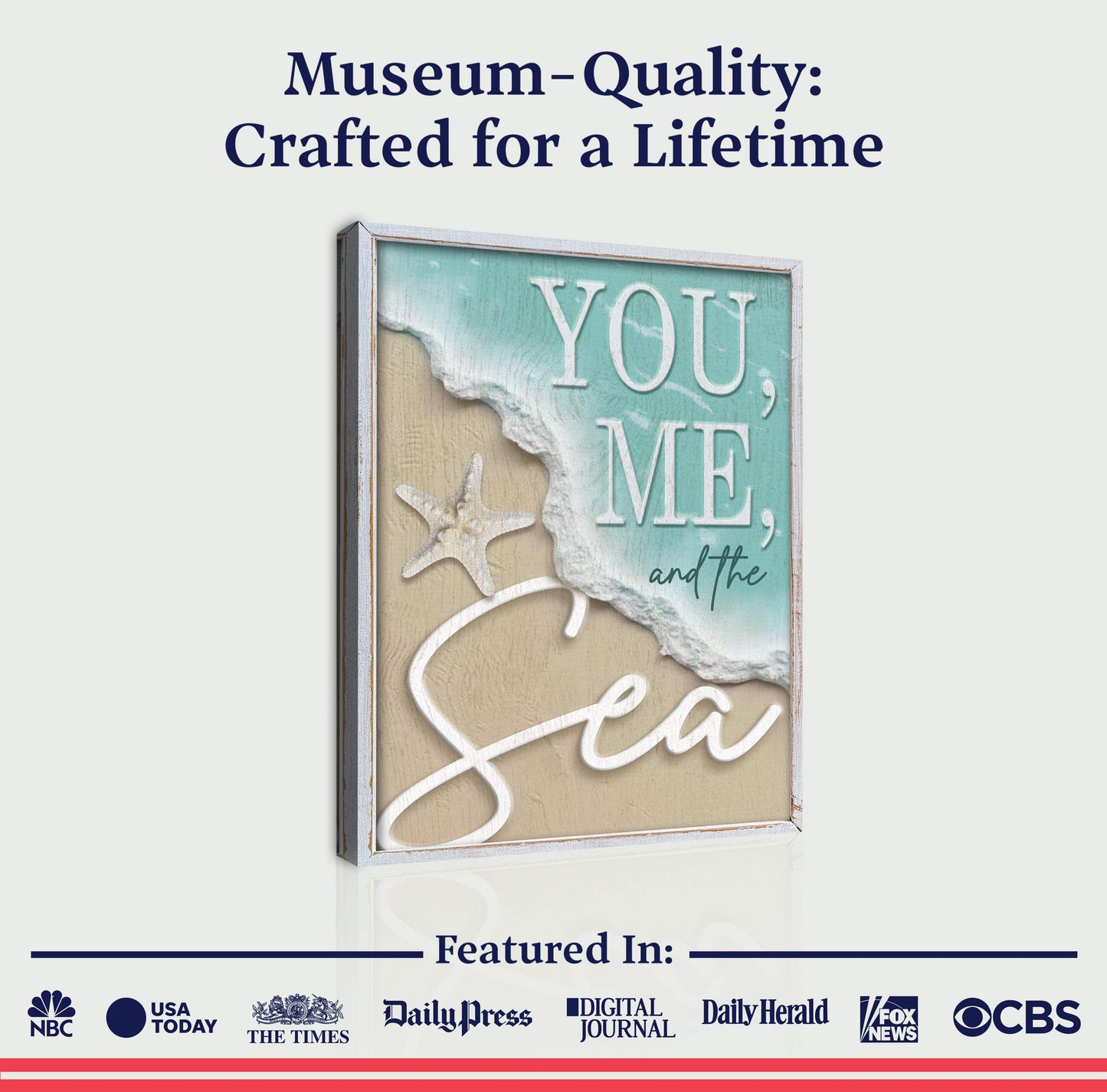 You Me and the Sea Coastal Sign VI - Tailored Canvases - Flyclothing LLC