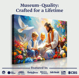 Jesus With Children Faith Wall Art IV - Tailored Canvases - Flyclothing LLC