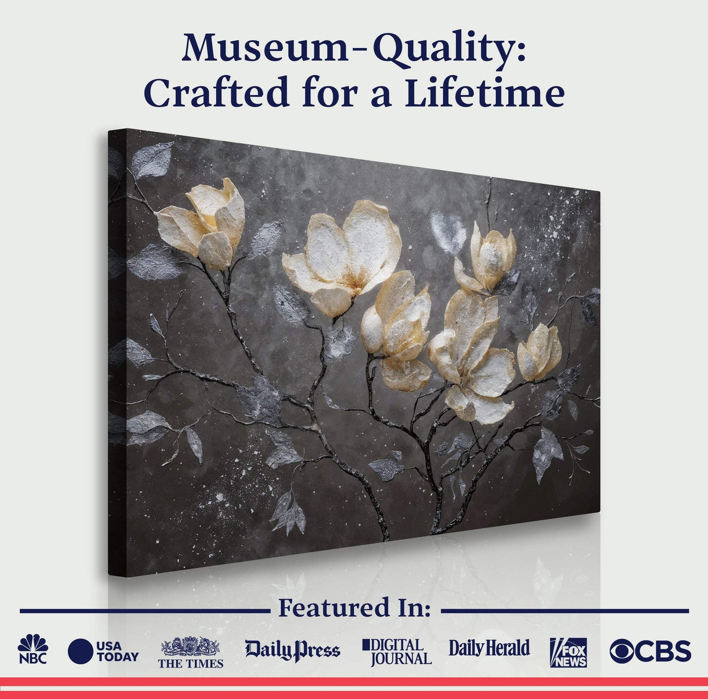 Midnight Magnolias Wall Art - Tailored Canvases - Flyclothing LLC