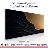 Black And Gold Minimalist Abstract X - Tailored Canvases - Flyclothing LLC