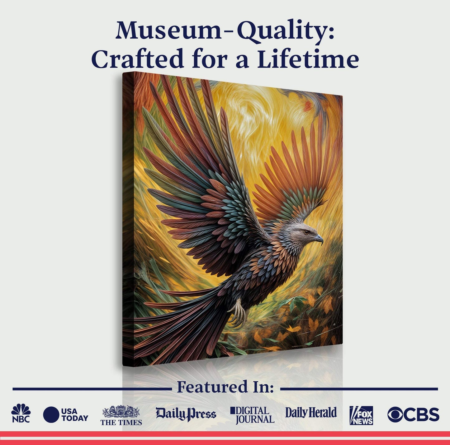 Flight Of Fancy Bird Wall Art - Tailored Canvases - Flyclothing LLC