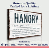 Hangry Kitchen Sign II - Tailored Canvases - Flyclothing LLC