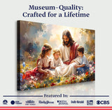 Jesus With Children Faith Wall Art II - Tailored Canvases - Flyclothing LLC