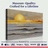 Golden Horizon Calm Wall Art - Tailored Canvases - Flyclothing LLC