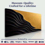 Black And Gold Minimalist Abstract XI - Tailored Canvases - Flyclothing LLC