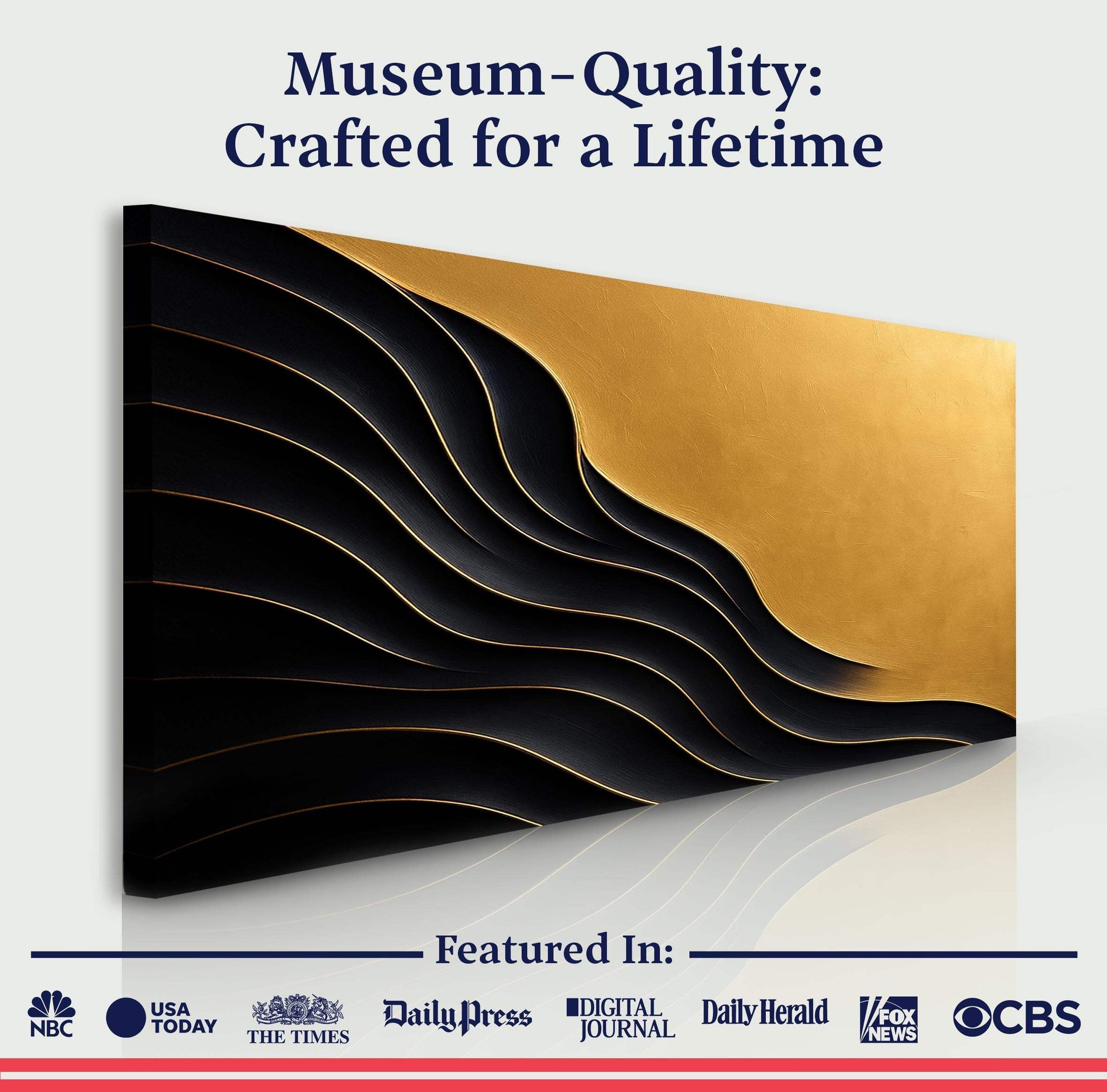 Black And Gold Minimalist Abstract XI - Tailored Canvases - Flyclothing LLC