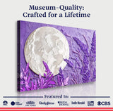 3D Lavander Moon Wall Art - Tailored Canvases - Flyclothing LLC