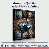 3D Wolf Collage Wall Art III - Tailored Canvases - Flyclothing LLC