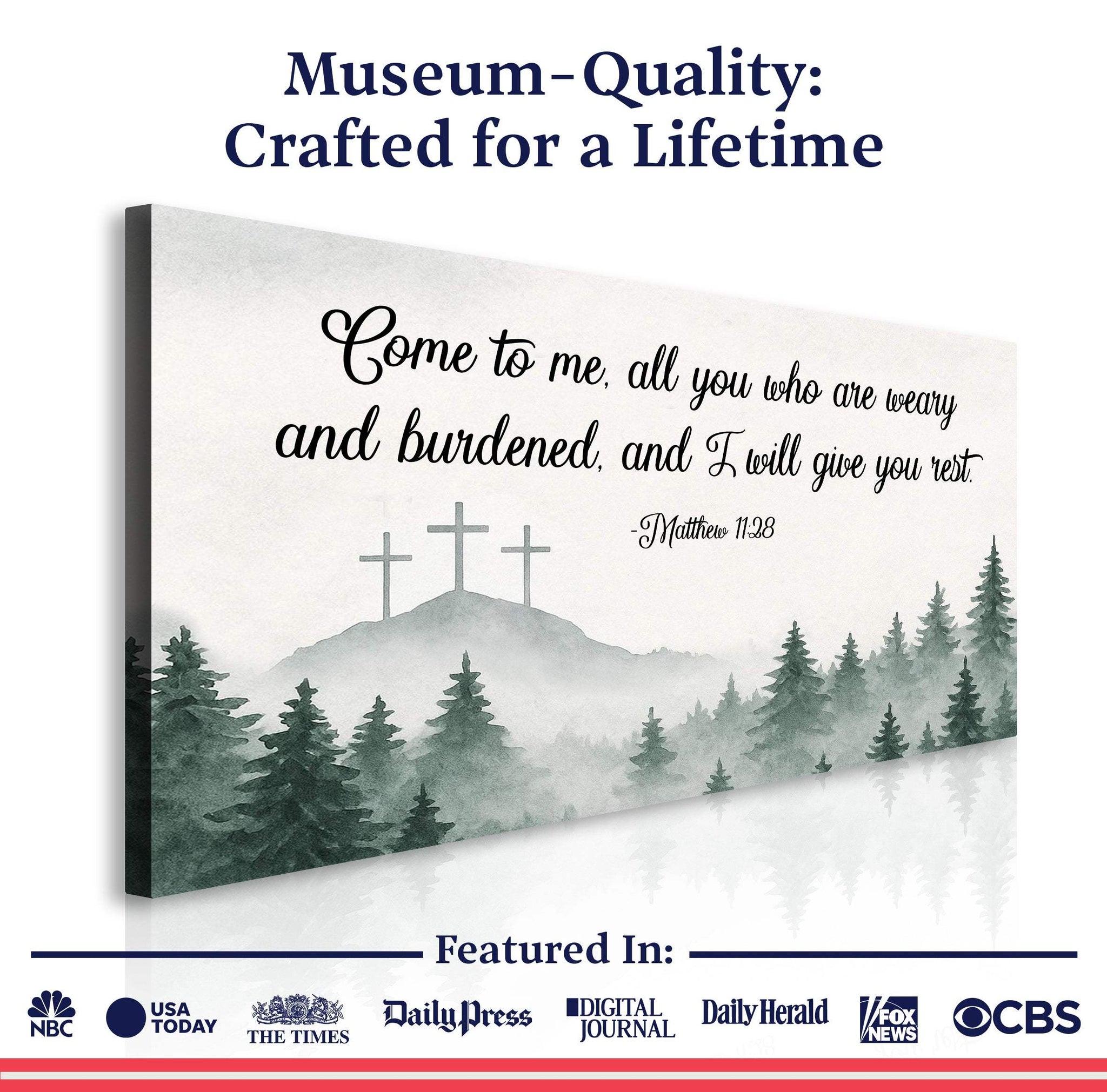 Come To Me - Matthew 11:28 Faith Sign II - Tailored Canvases - Flyclothing LLC