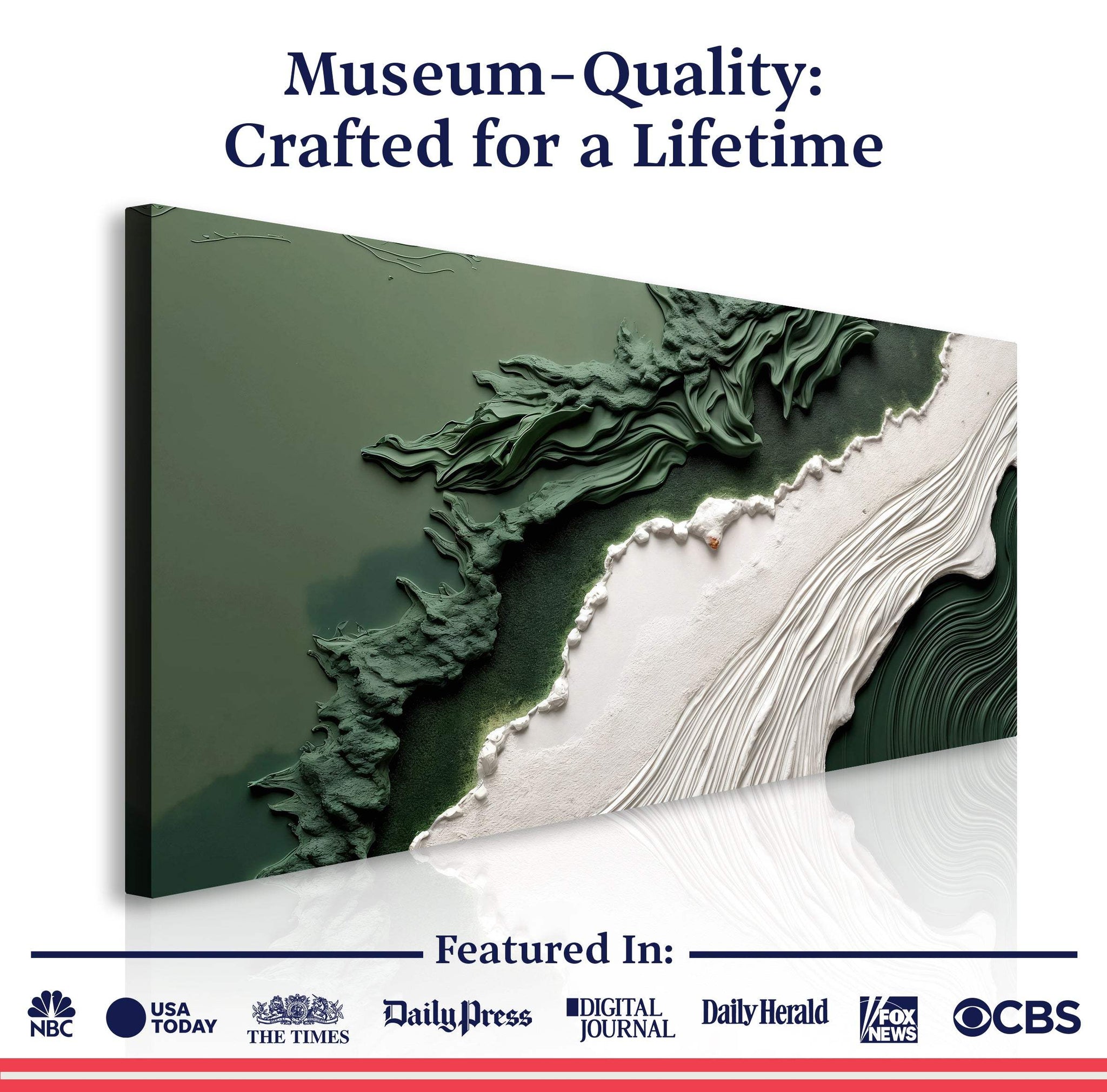 Green Rivers Abstract Wall Art VI - Tailored Canvases - Flyclothing LLC