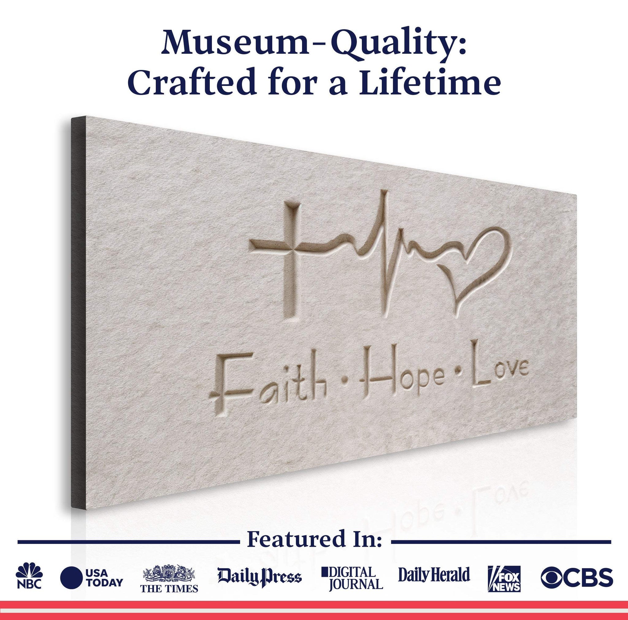 Faith, Hope, Love Faith Wall Art IV - Tailored Canvases - Flyclothing LLC