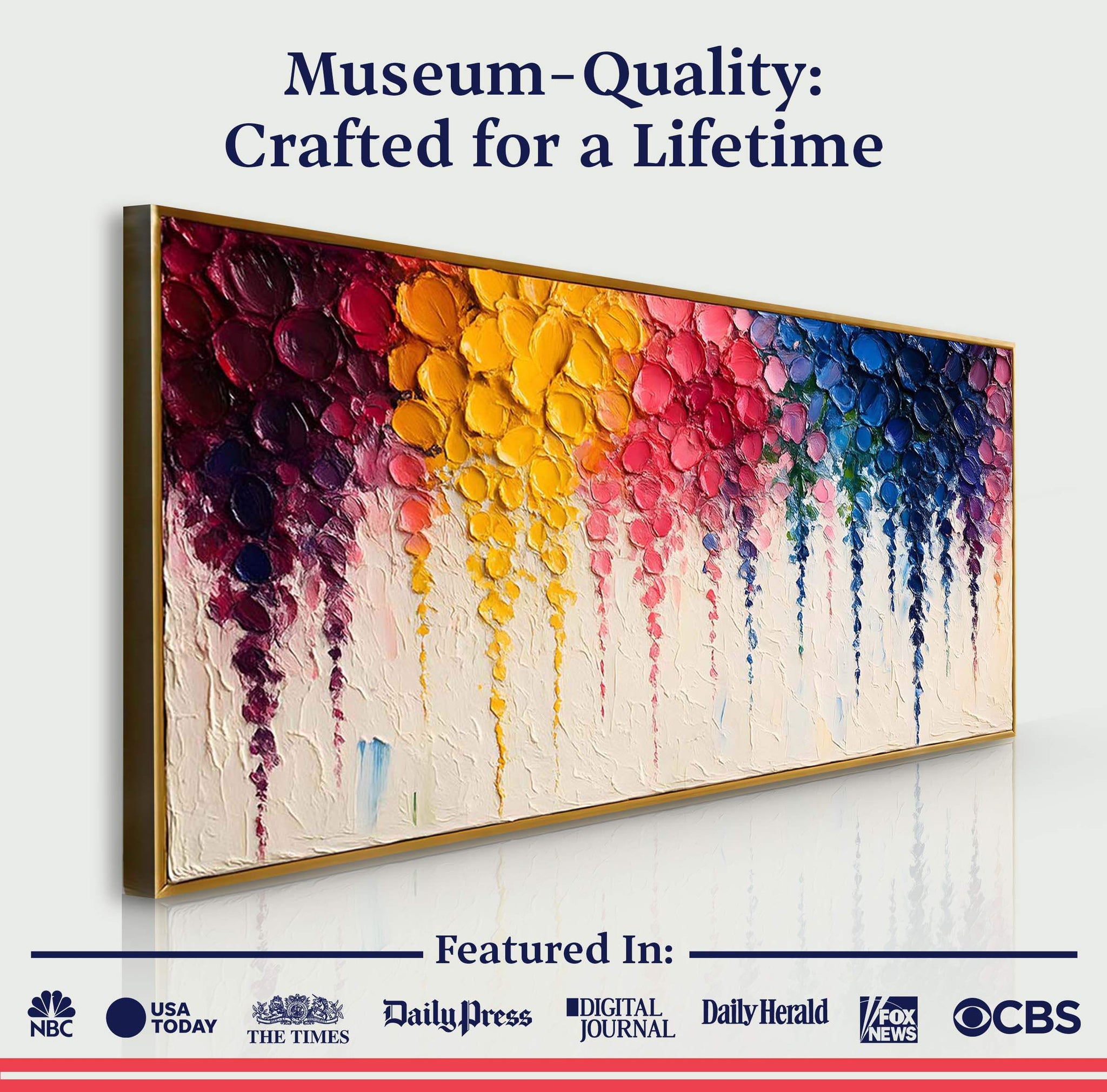 Rainbow Cascade Wall Art - Tailored Canvases - Flyclothing LLC