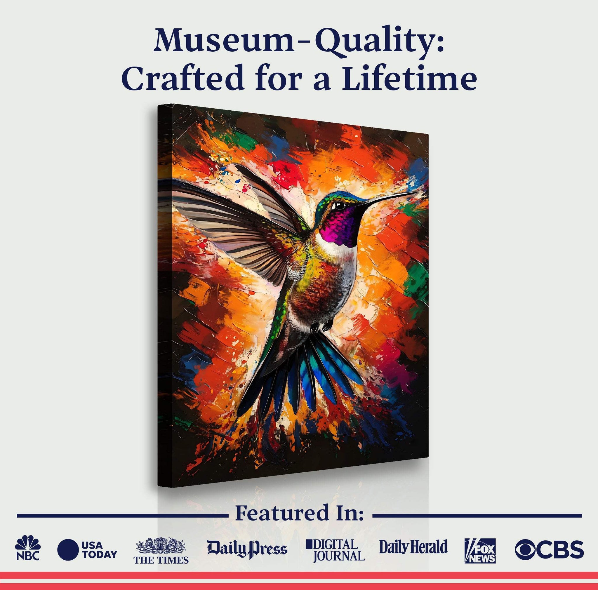 Humming Bird Abstract Wall Art - Tailored Canvases - Flyclothing LLC