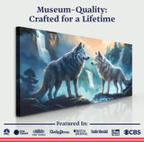 3D Wolves Wall Art IV - Tailored Canvases - Flyclothing LLC