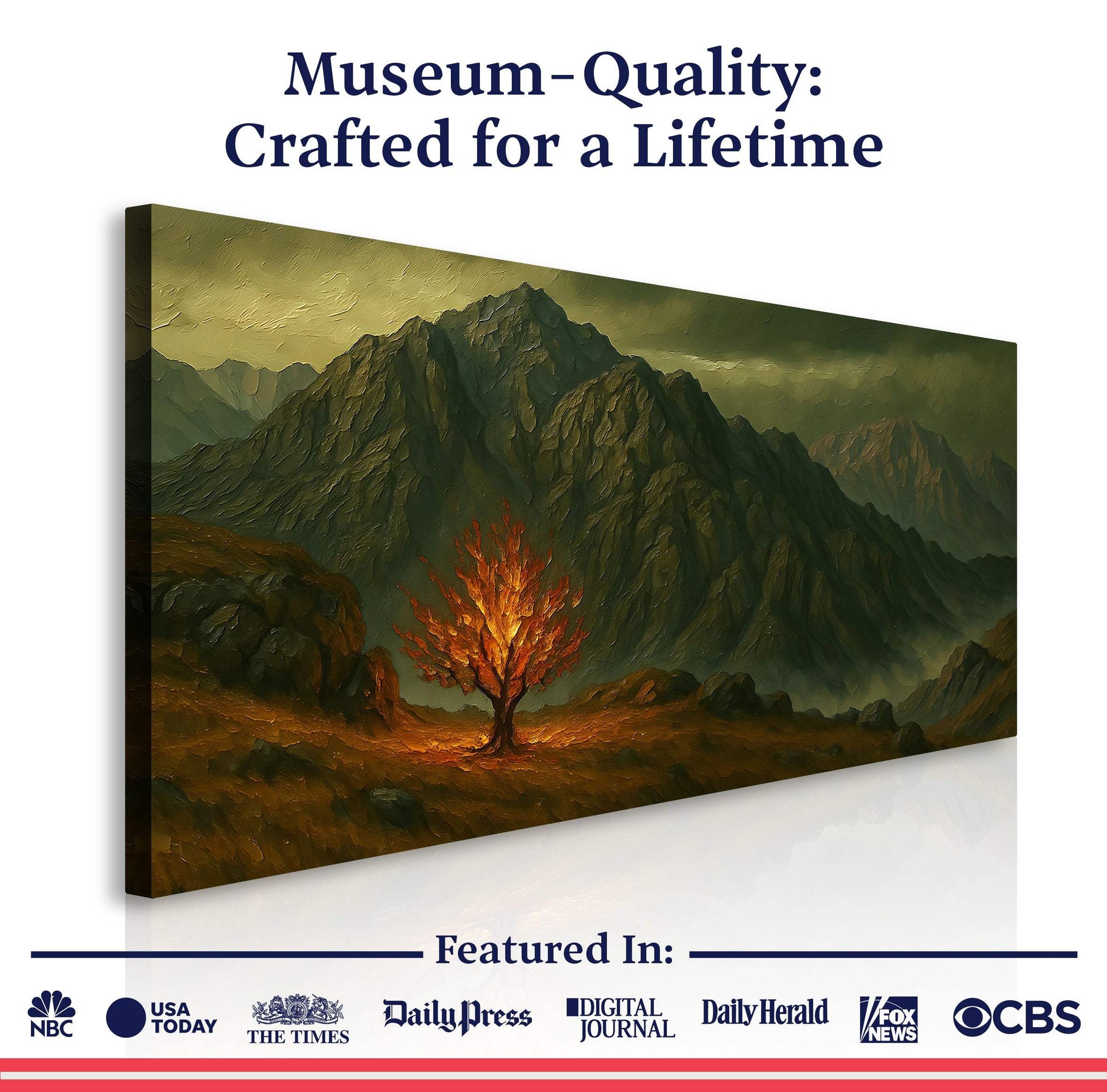 Burning Bush - Faith Wall Art III - Tailored Canvases - Flyclothing LLC