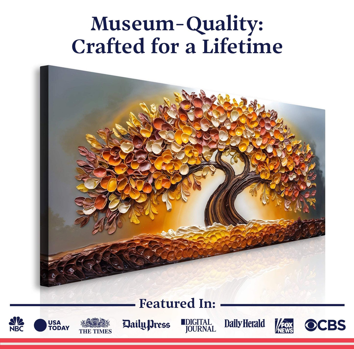Golden Autumn Wall Art - Tailored Canvases - Flyclothing LLC