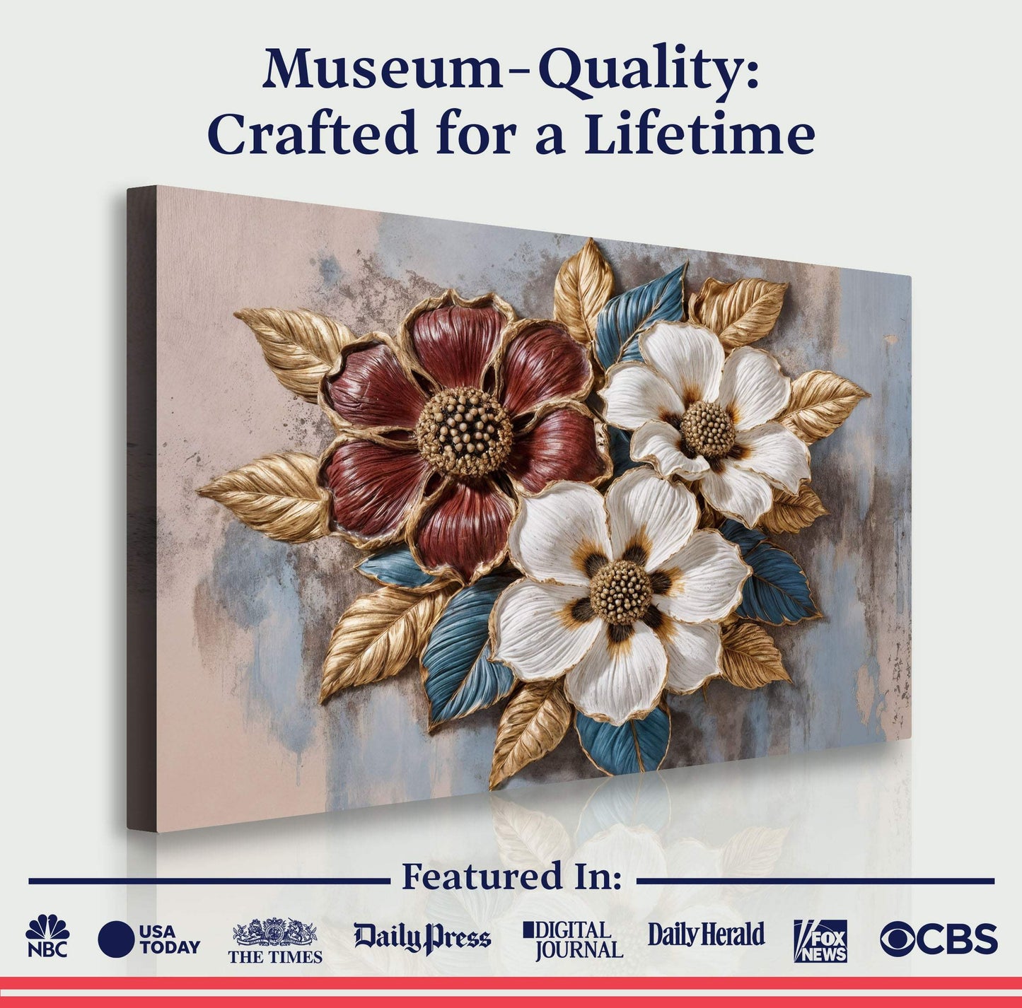 Floral Symphony Wall Art II - Tailored Canvases - Flyclothing LLC