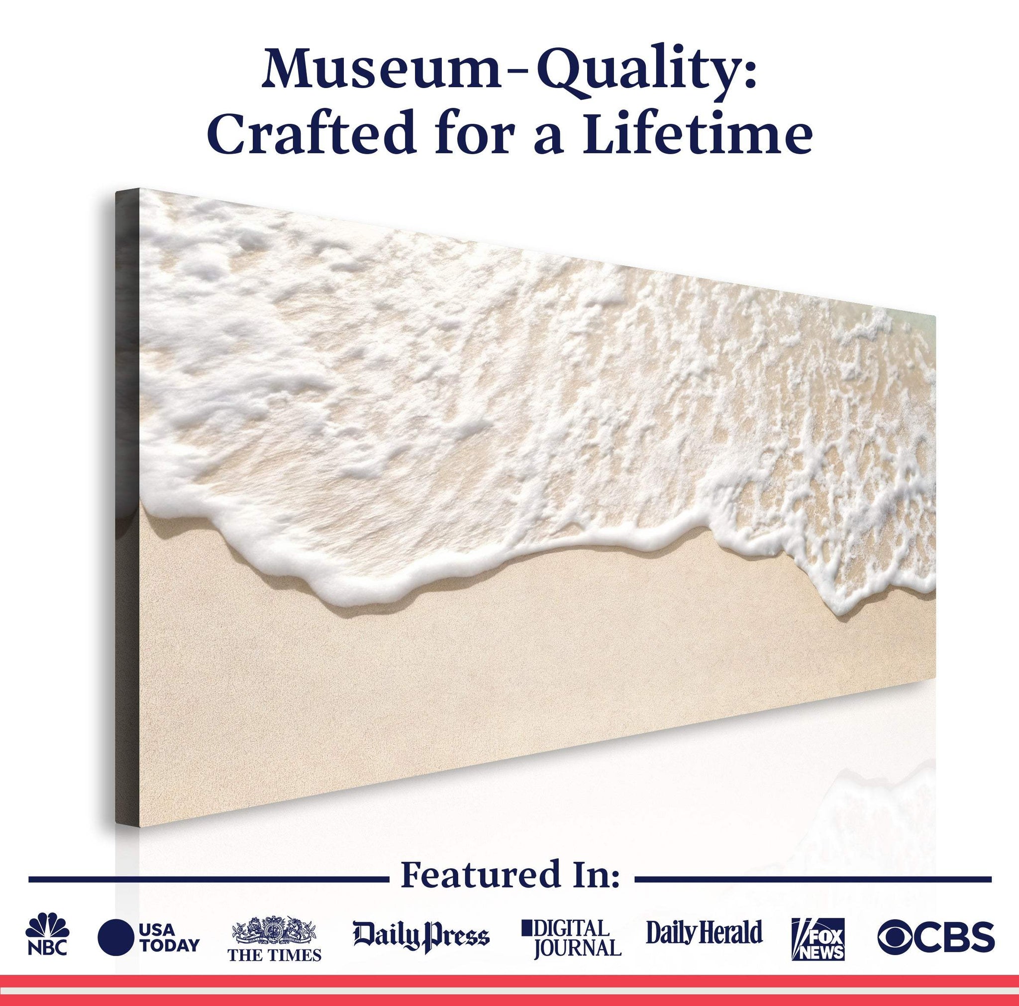 Sandy Waves Wall Art II - Tailored Canvases - Flyclothing LLC