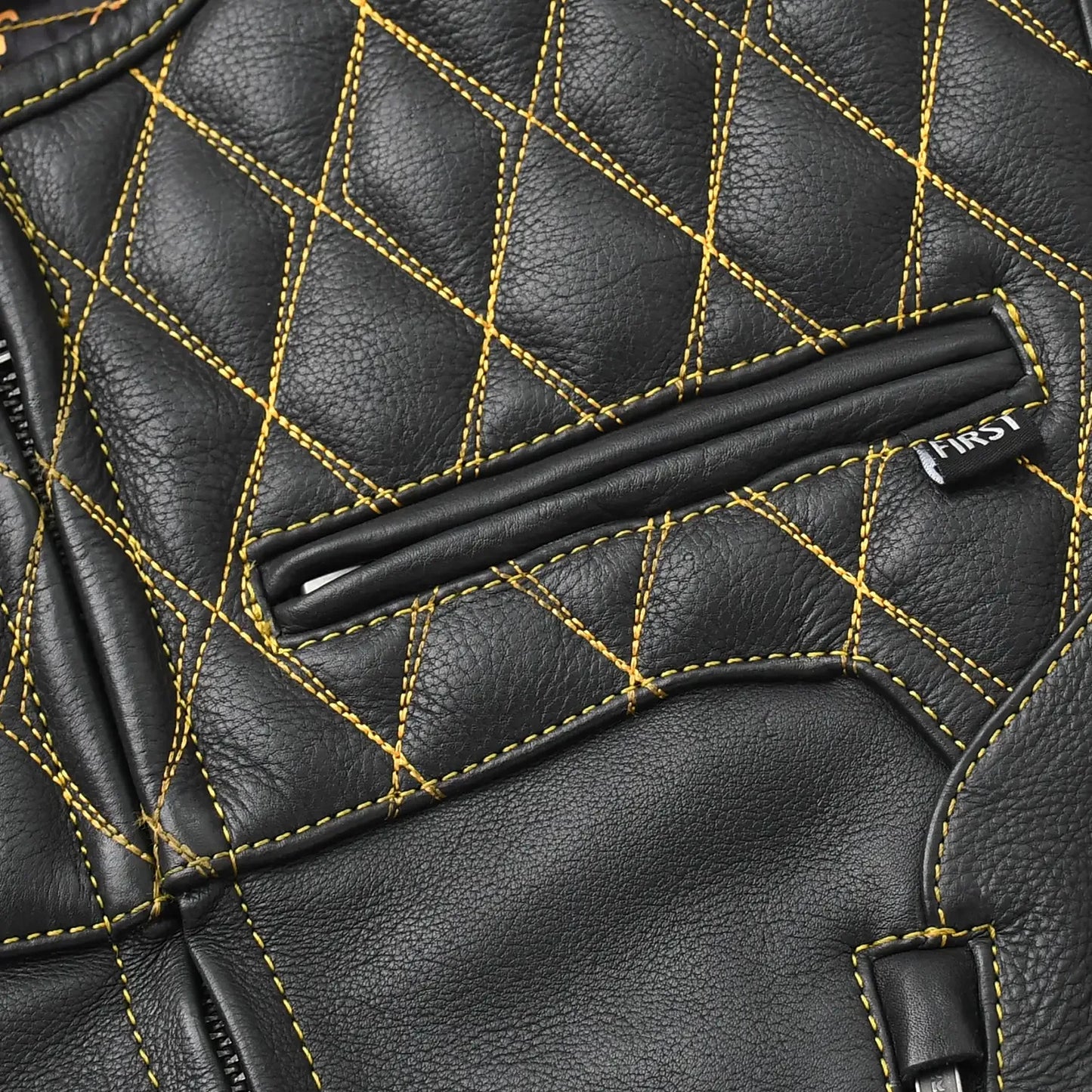 Tactical Emerald Men’s Motorcycle Leather Vest - First Manufacturing Company - Flyclothing LLC