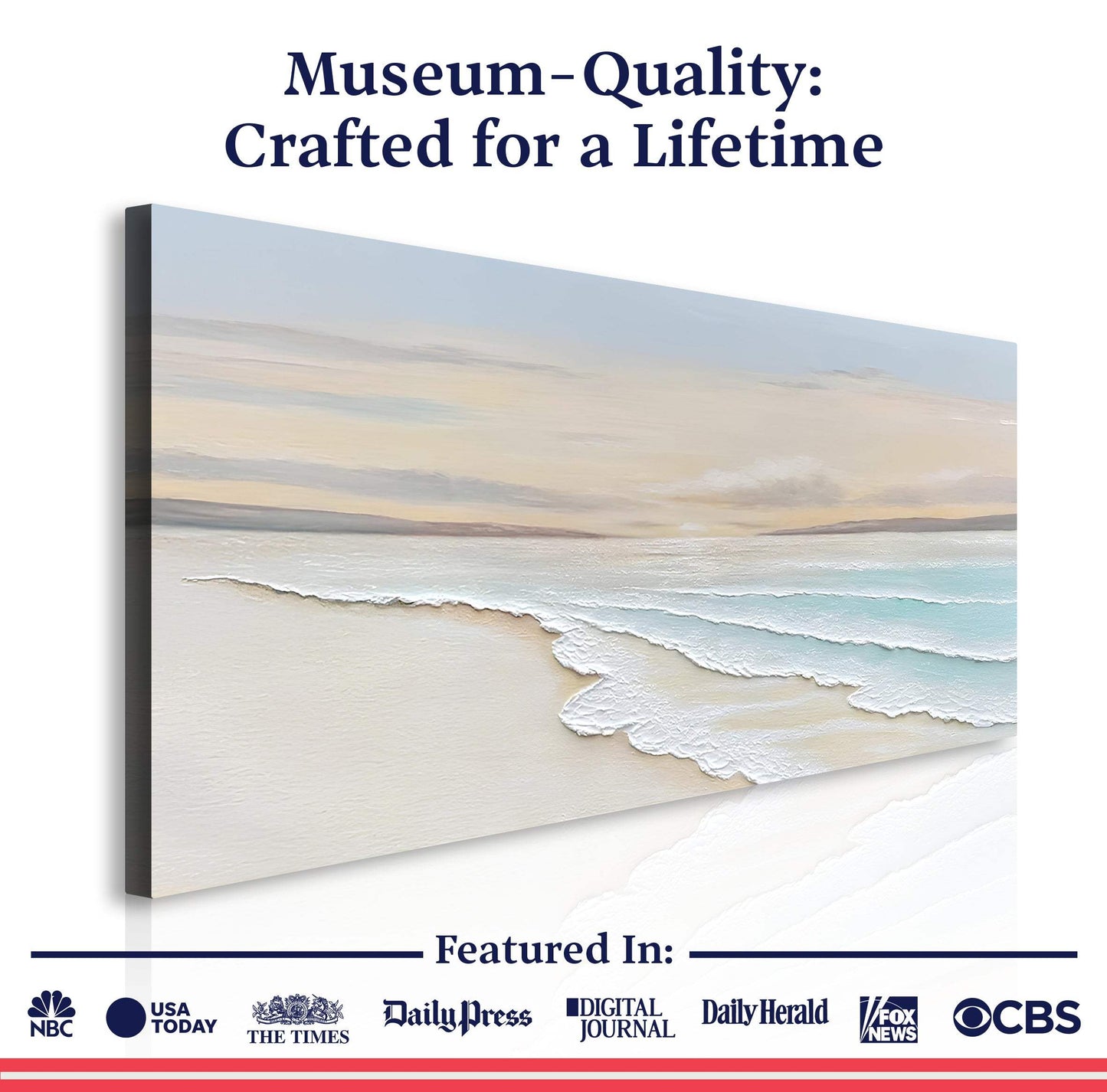 Serene Ocean Wave Coastal Wall Art IV - Tailored Canvases - Flyclothing LLC