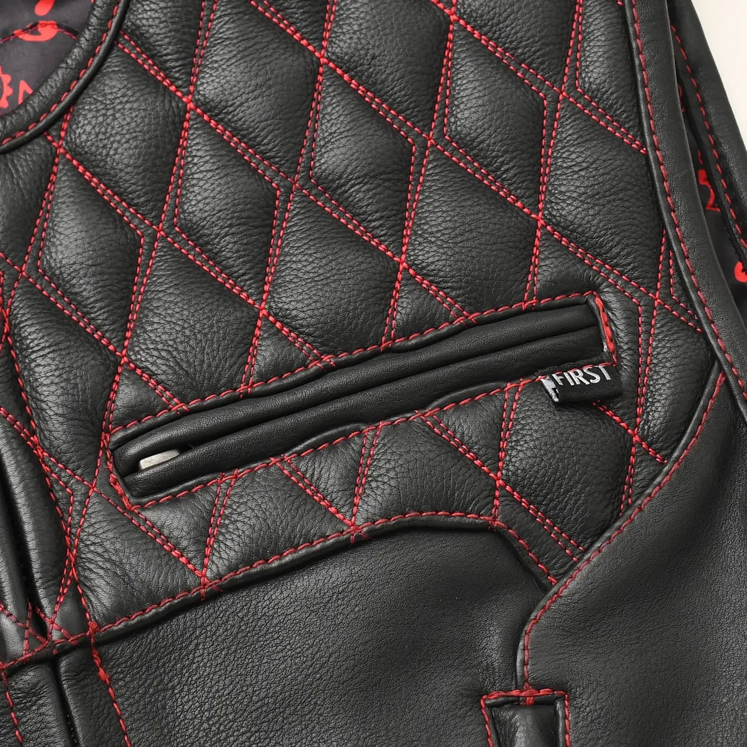 Tactical Emerald Men’s Motorcycle Leather Vest - First Manufacturing Company - Flyclothing LLC