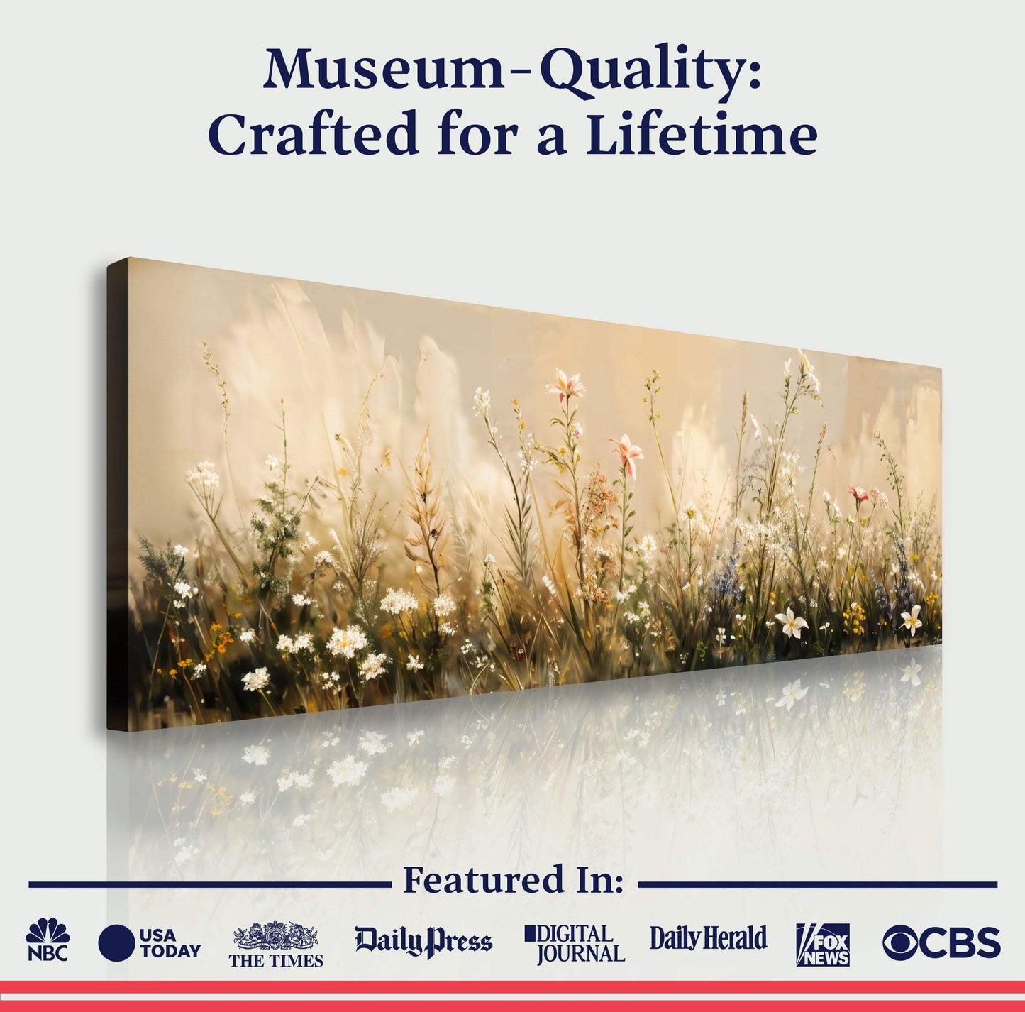 Flower Field Wall Art - Tailored Canvases - Flyclothing LLC