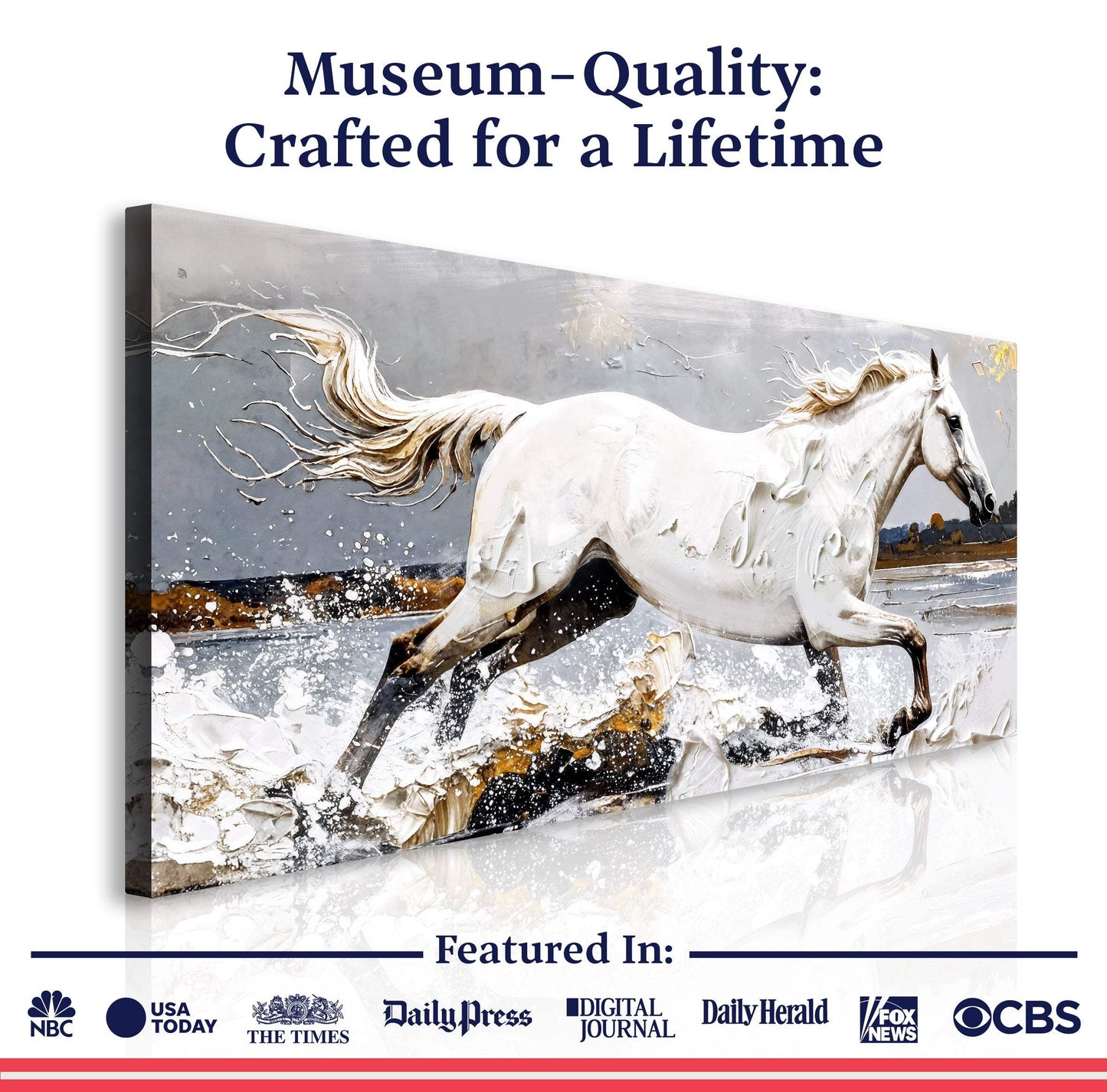 Modern Abstract Horse Wall Art - Tailored Canvases - Flyclothing LLC