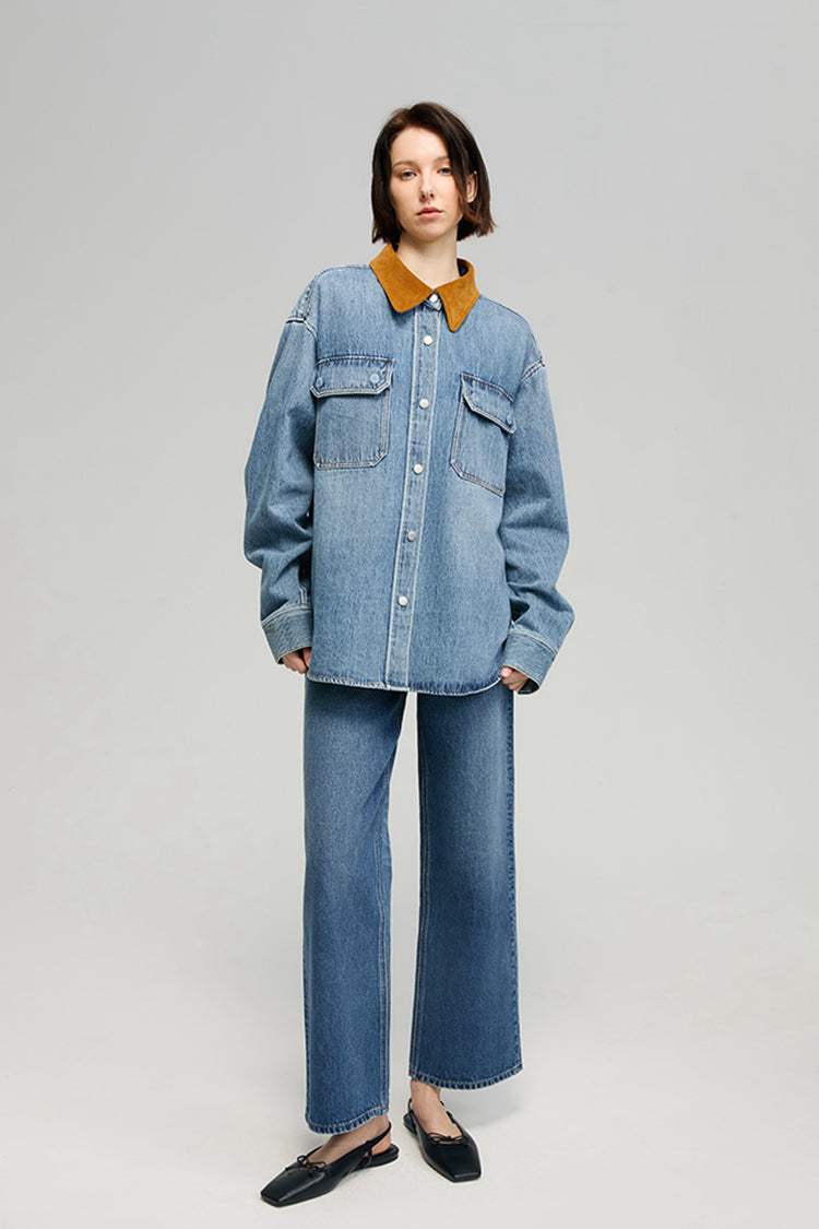 California Sunset Denim Shirt HJ902 - Hey Joanie - Flyclothing LLC