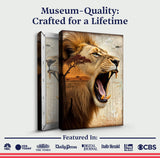 Lion Double Exposure Wall Art - Tailored Canvases - Flyclothing LLC