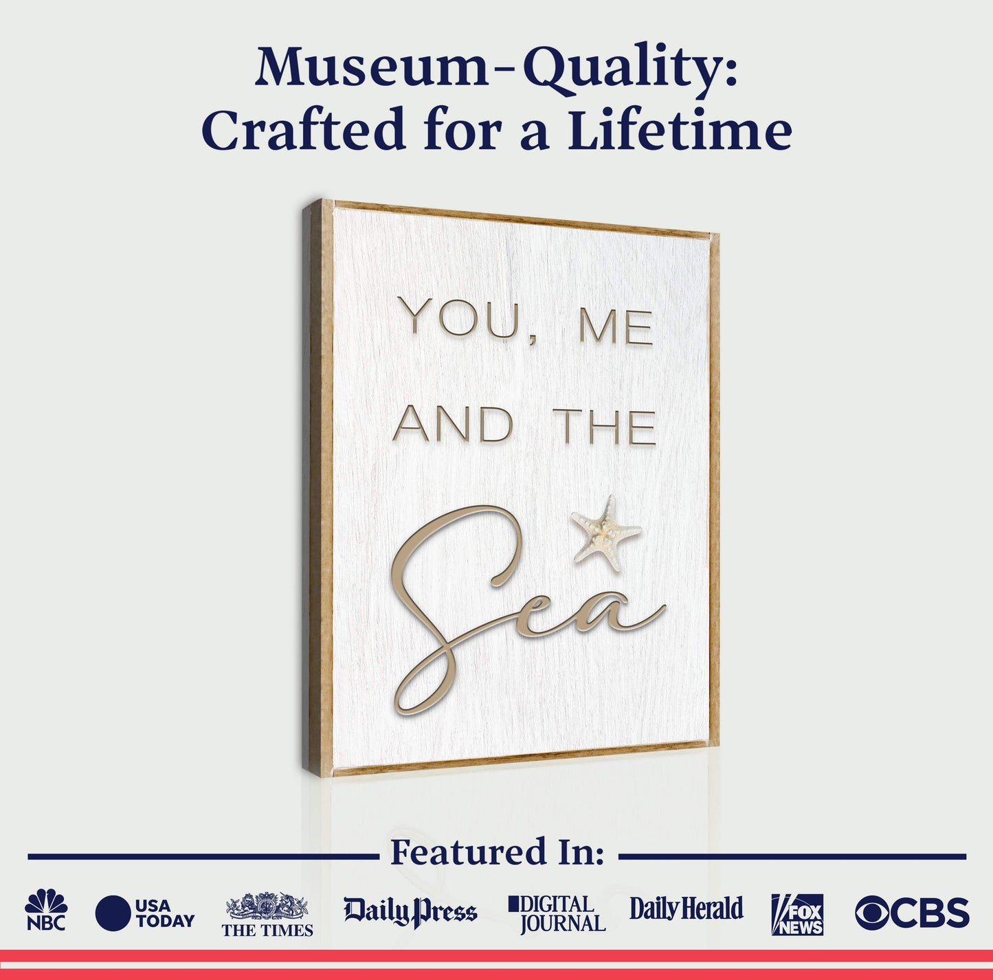 You Me and the Sea Coastal Sign V - Tailored Canvases - Flyclothing LLC