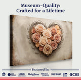 3D Floral Heart Wall Art III - Tailored Canvases - Flyclothing LLC