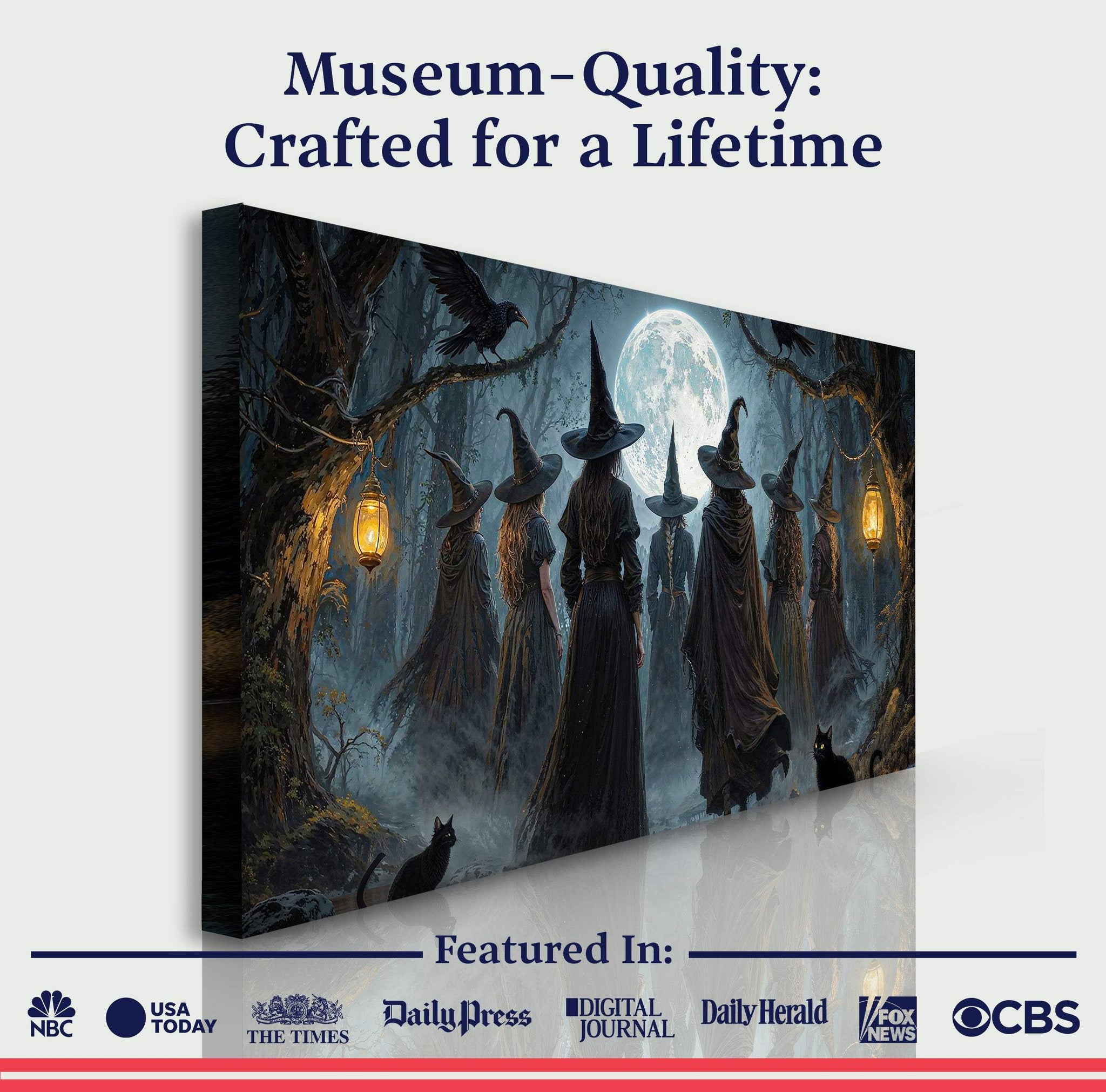 Coven of Witches Halloween Wall Art - Tailored Canvases - Flyclothing LLC