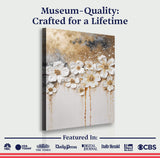 Gold Floral Wall Art - Tailored Canvases - Flyclothing LLC