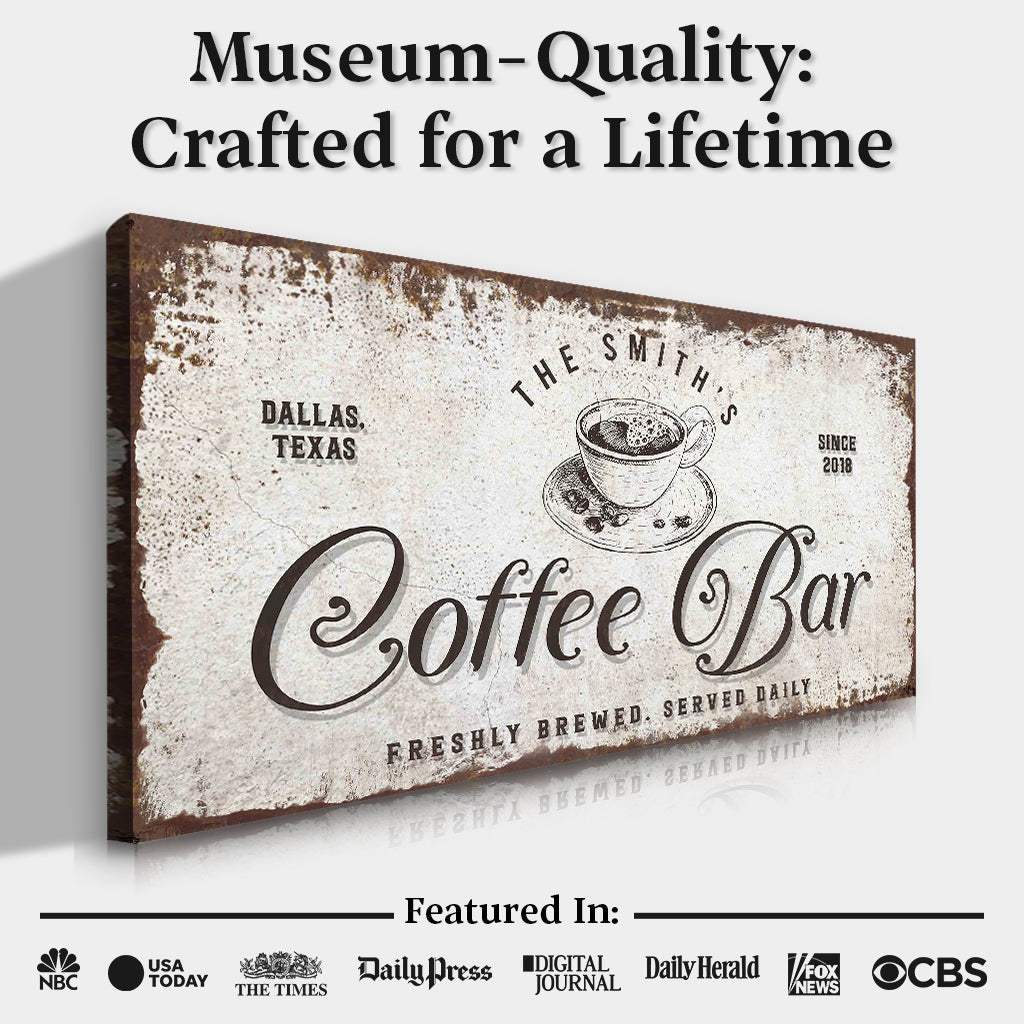 Coffee Bar Sign - Tailored Canvases - Flyclothing LLC