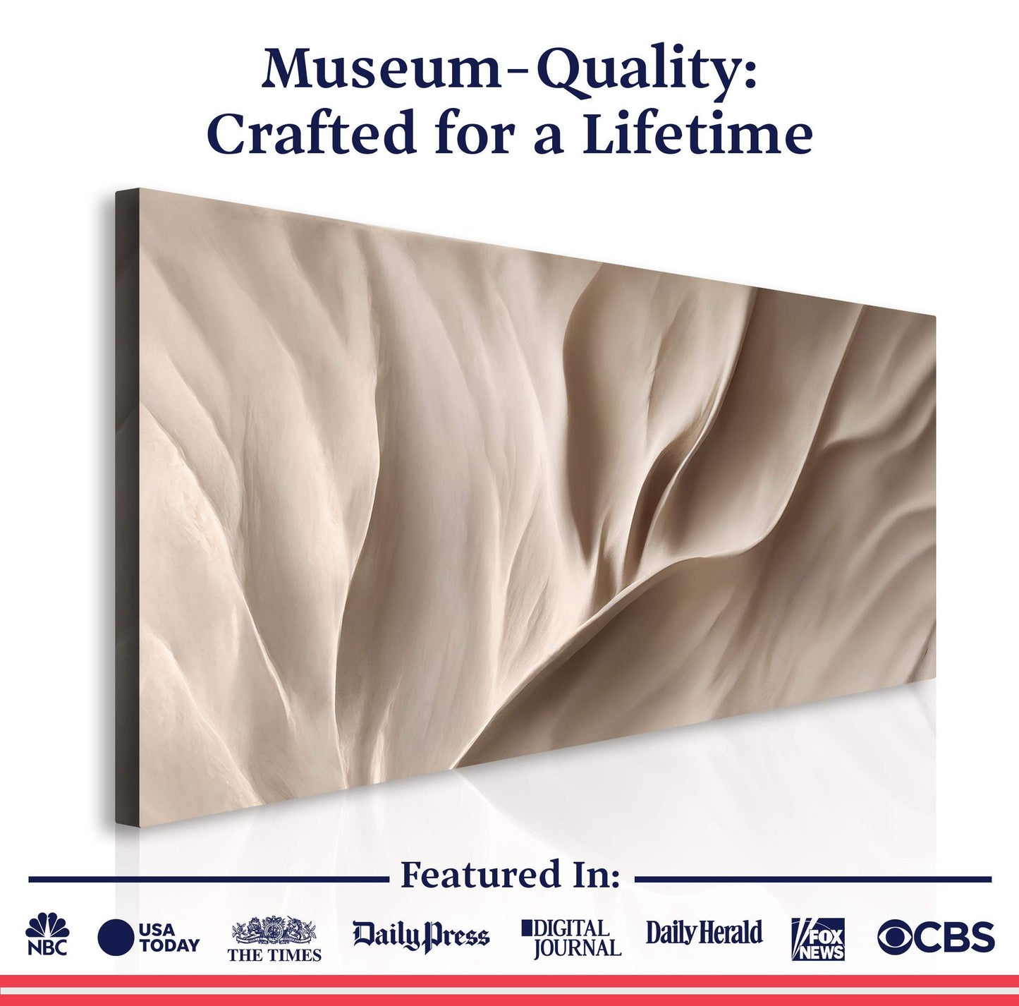 Soft Waves of Elegance Wall Art - Tailored Canvases - Flyclothing LLC