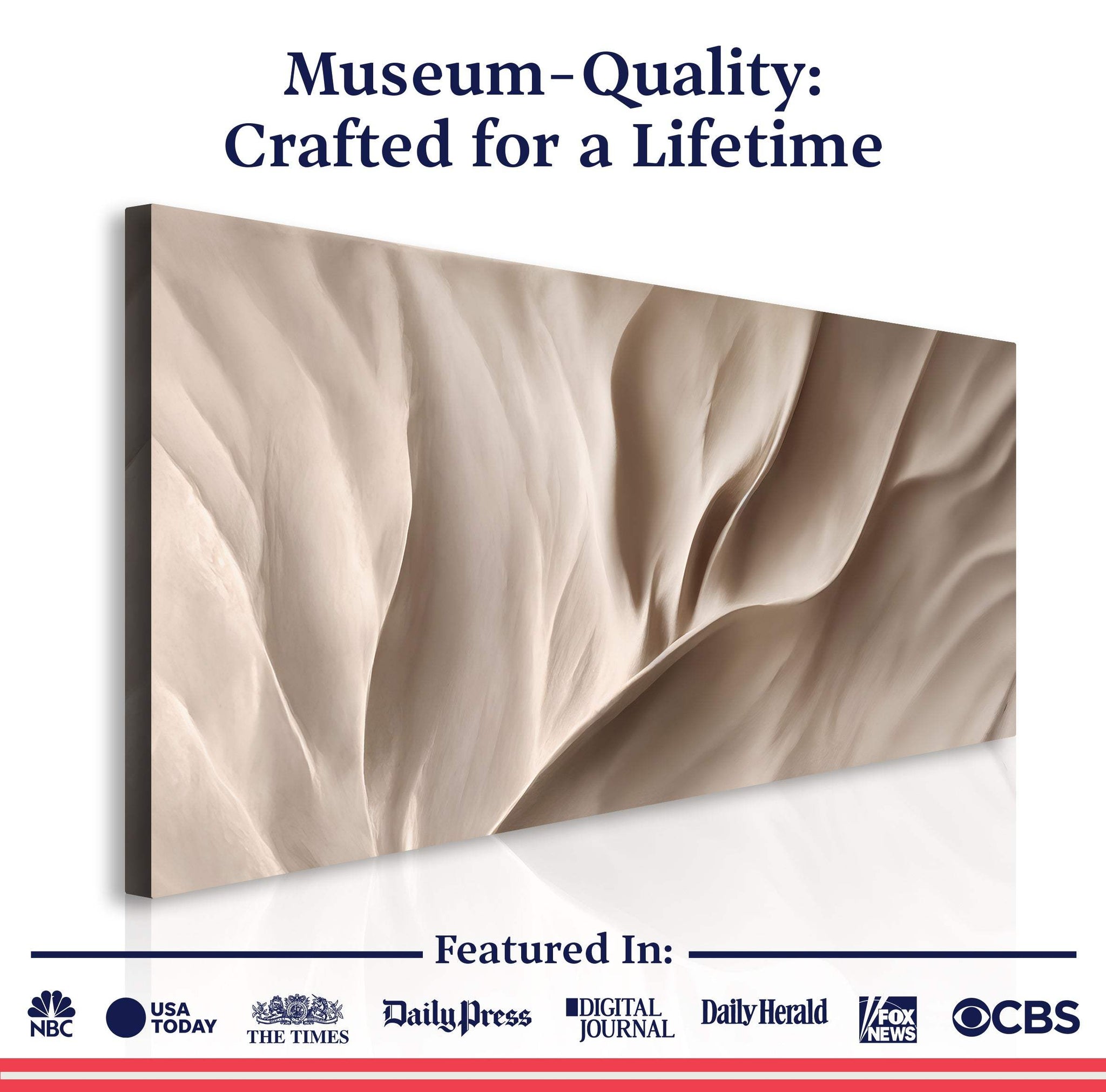 Soft Waves of Elegance Wall Art - Tailored Canvases - Flyclothing LLC