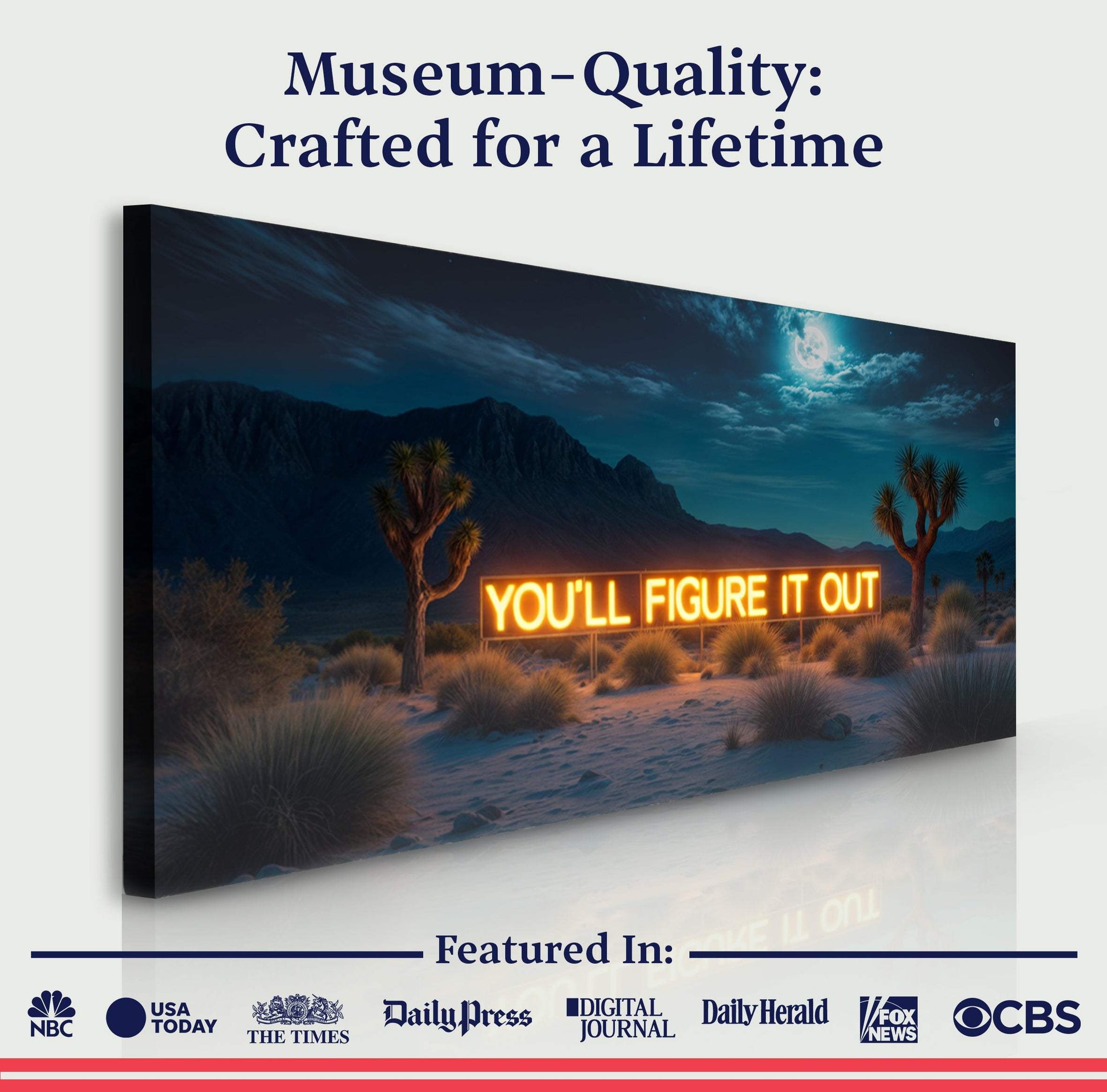 You'll Figure It Out Motivational Wall Sign - Tailored Canvases - Flyclothing LLC