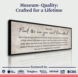Find The One You Can't Live Without Family Sign III - Tailored Canvases - Flyclothing LLC