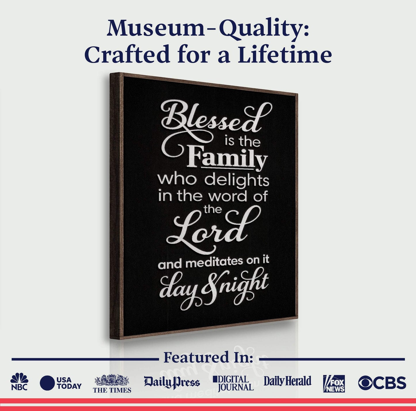 Blessed Is The Family Faith Sign II - Tailored Canvases - Flyclothing LLC