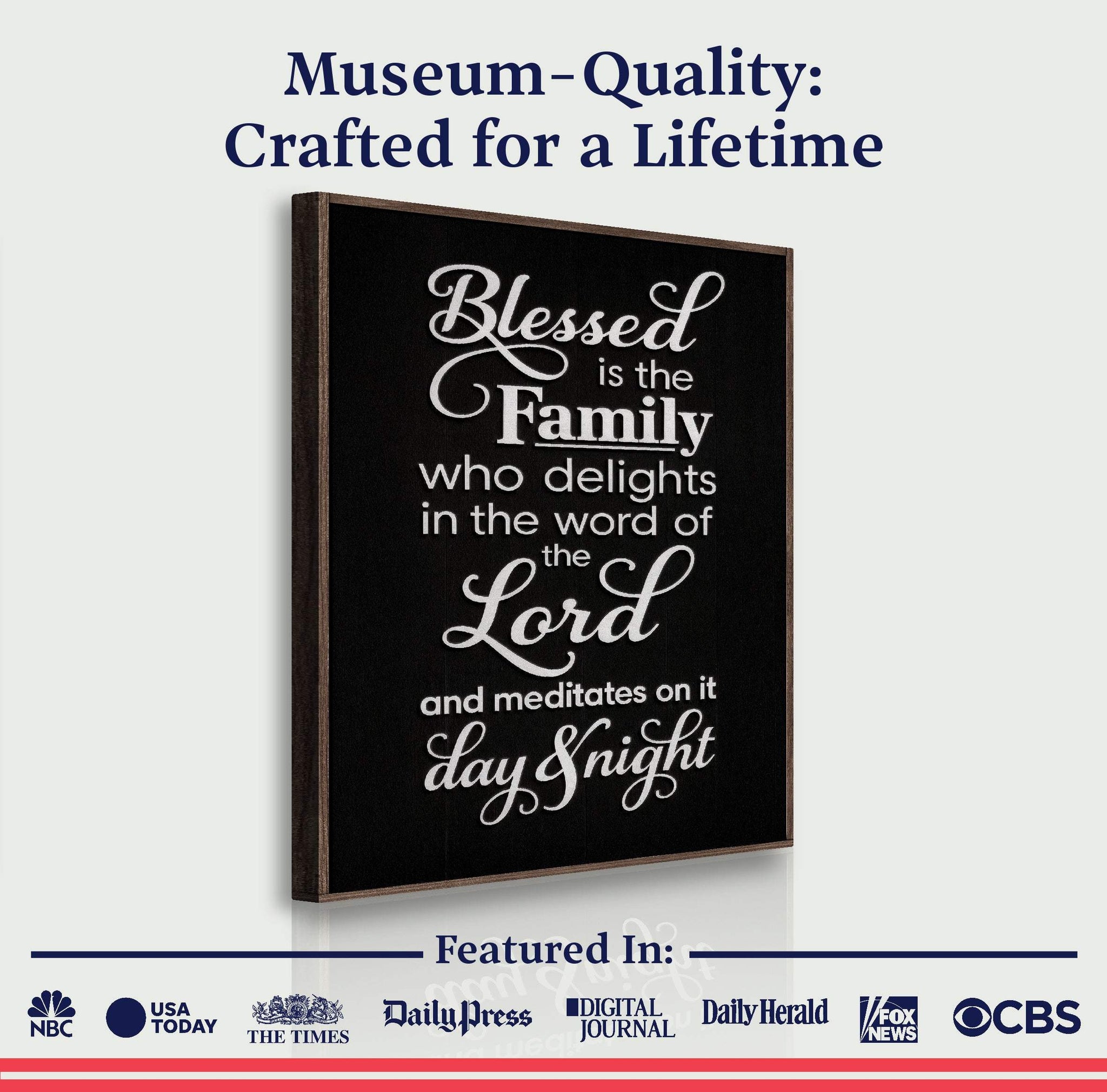 Blessed Is The Family Faith Sign II - Tailored Canvases - Flyclothing LLC