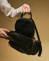 Martina (black) - Italian calf leather women's backpack