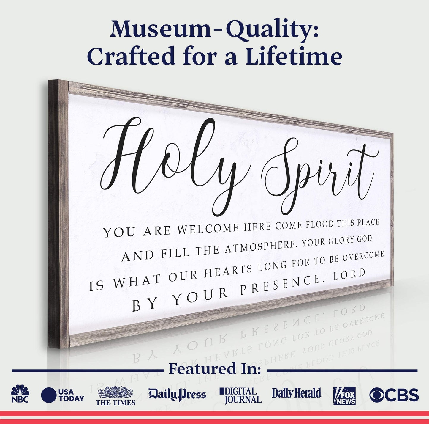 Holy Spirit You are Welcome Here Faith Sign II - Tailored Canvases - Flyclothing LLC