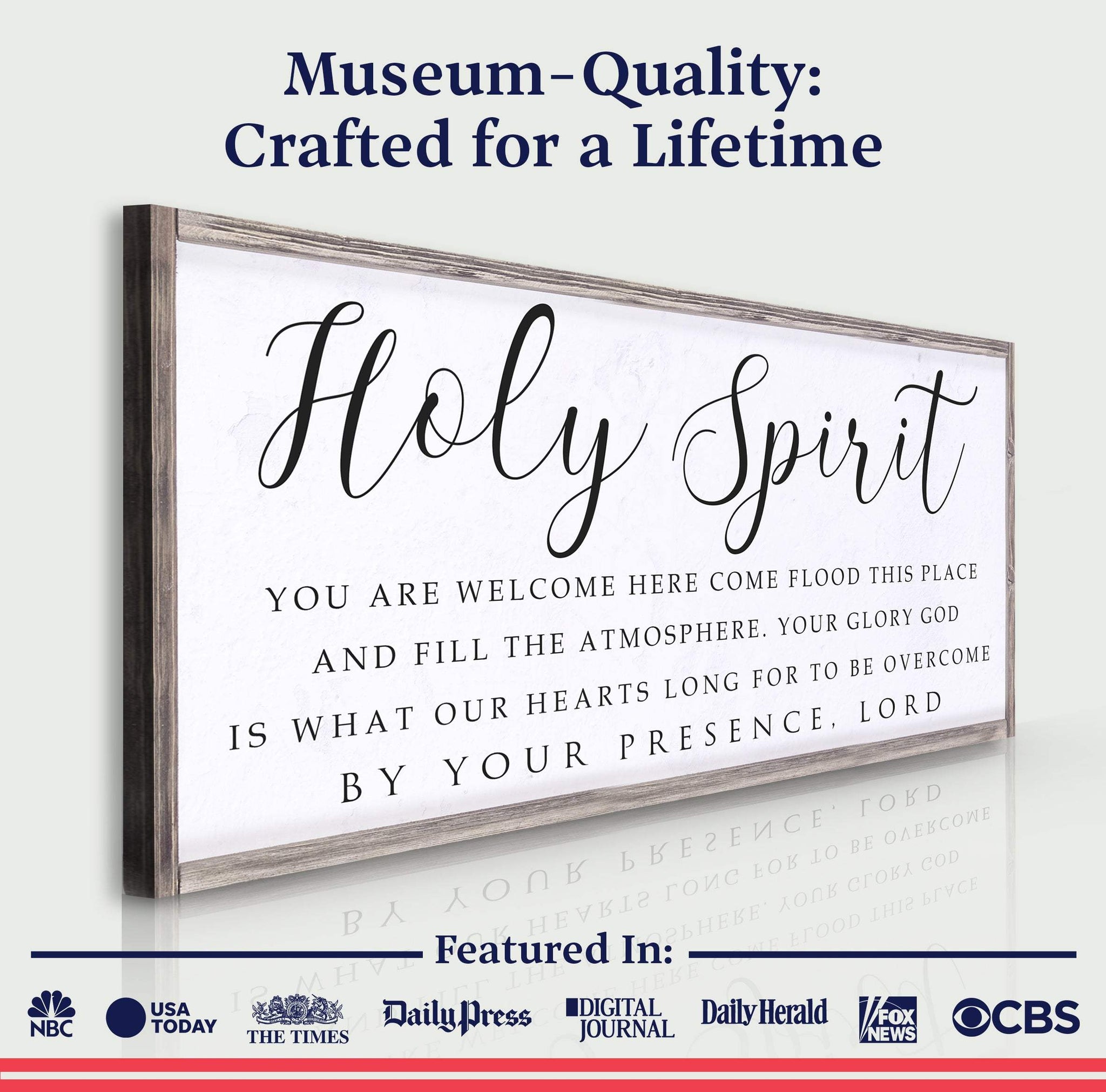 Holy Spirit You are Welcome Here Faith Sign II - Tailored Canvases - Flyclothing LLC
