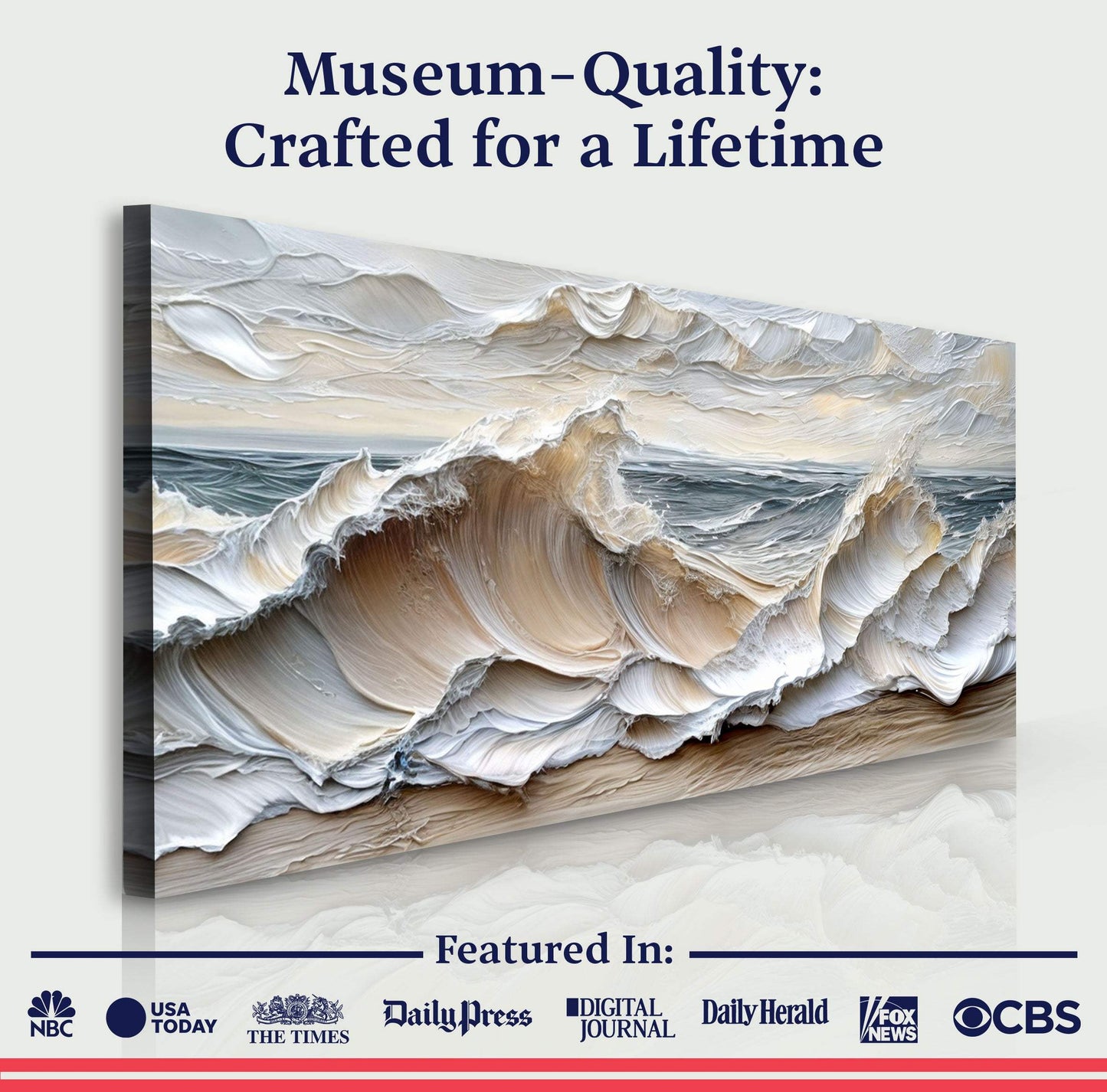 Ocean Waves Wall Art - Tailored Canvases - Flyclothing LLC