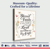 Blessed Is The Family Faith Sign - Tailored Canvases - Flyclothing LLC